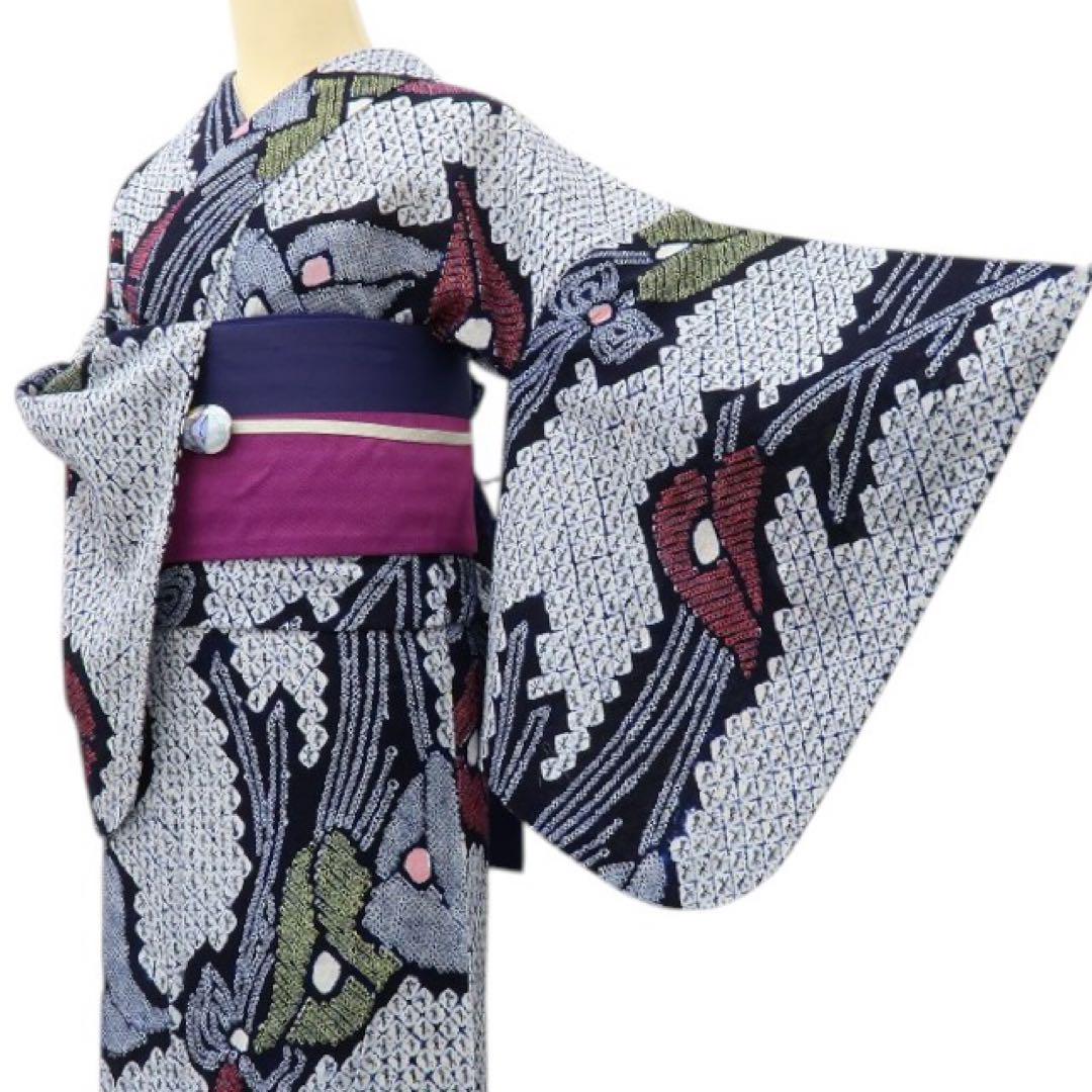 有松絞り　珍しいピンク系　ブルベさん向き　中古美品 有松絞り 珍しいピンク系 ブルベさん向き 中古美品 （浴衣の