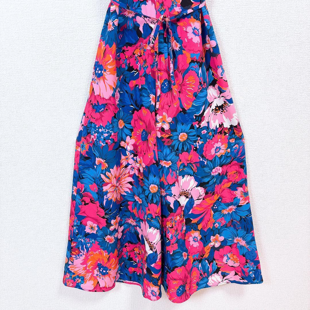 【美品】 MAX&CO 肩出し オールインワンパンツ サロペット 花柄 36