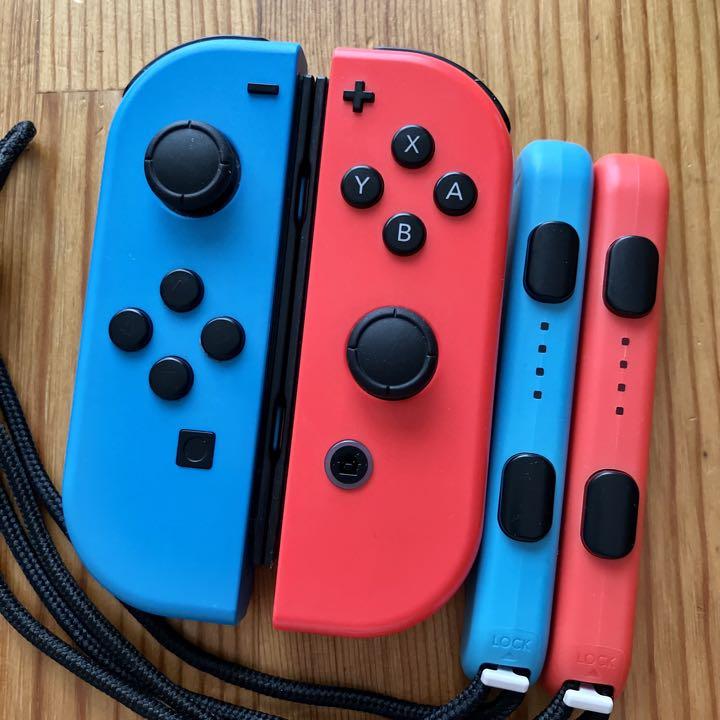 Switch ジョイコン ネオンブルー×ネオンレッド カラーストラップ付属