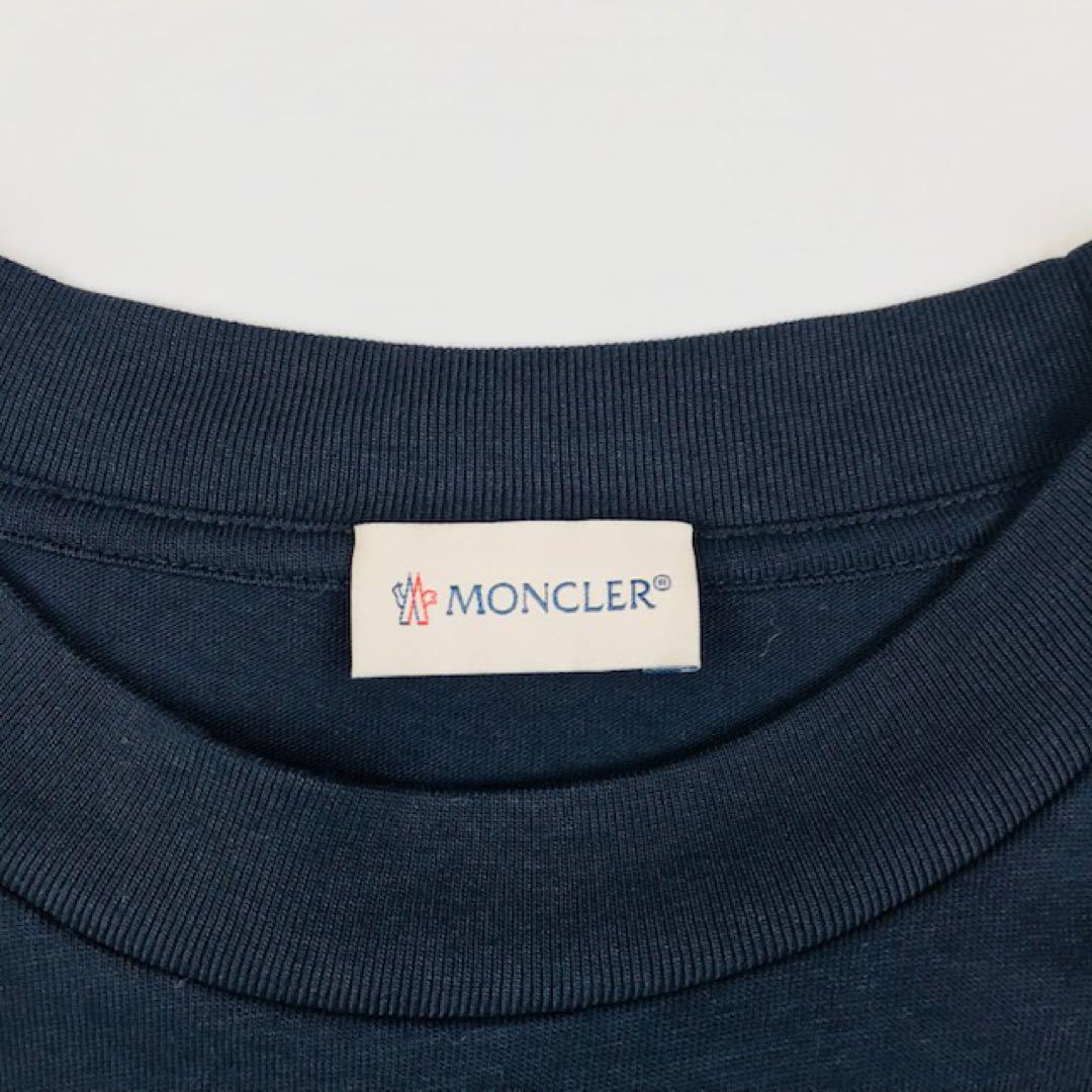 美品★モンクレール・ワッペン付 ブランドロゴ ロングスリーブTシャツ(XL)