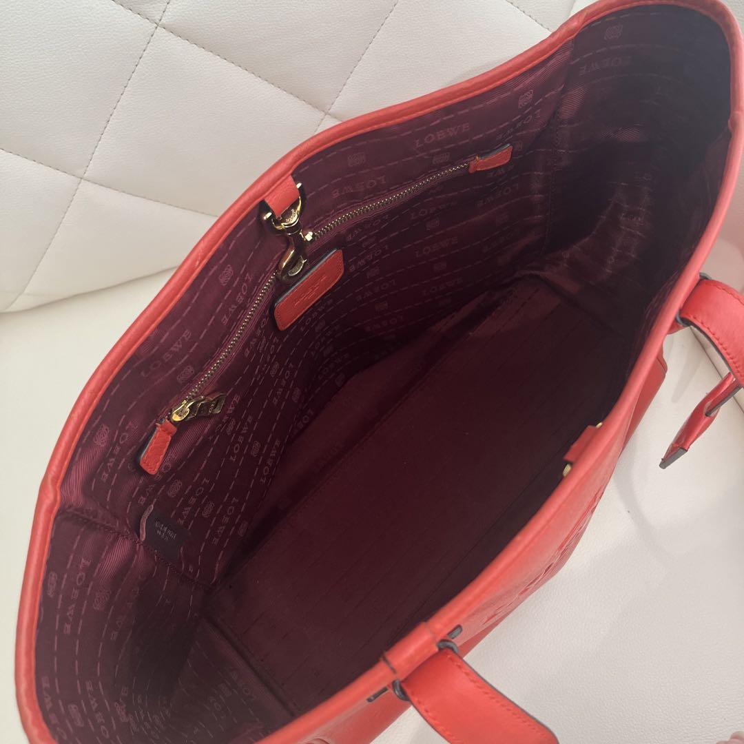 LOEWE ロエベ トートバッグ オレンジレッド - メルカリ