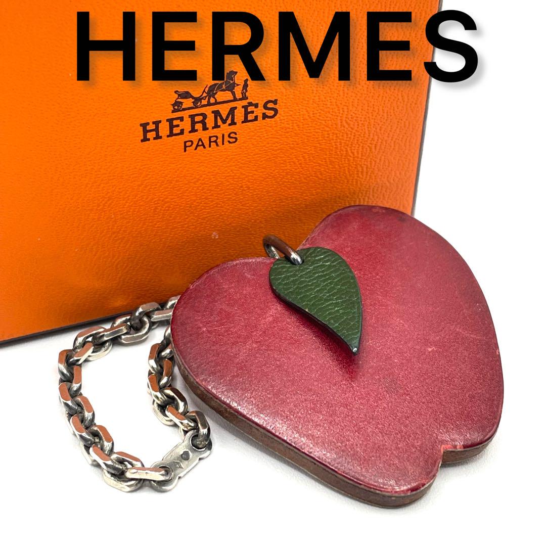 HERMES エルメス アップルモチーフ チャーム キーホルダー