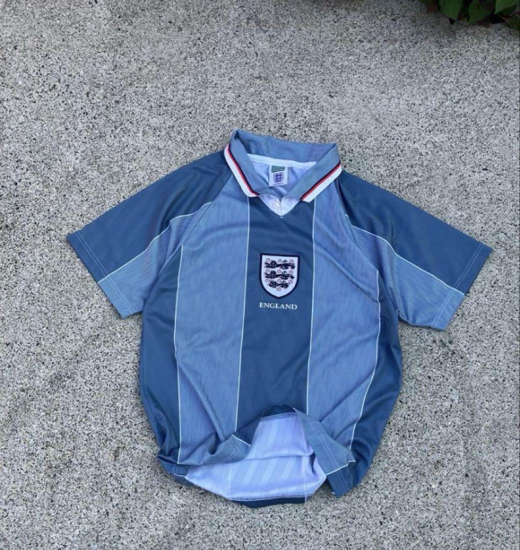 【スコアドロー】90s イングランド代表 ユニフォーム アウェー／半袖 2XL スコアドロー】90s イングランド代表 ユニフォーム アウェー／半袖 L