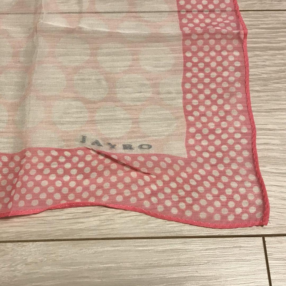 JAYRO ドット柄 ピンクスカーフ JAYRO ドット柄 ピンクスカーフ