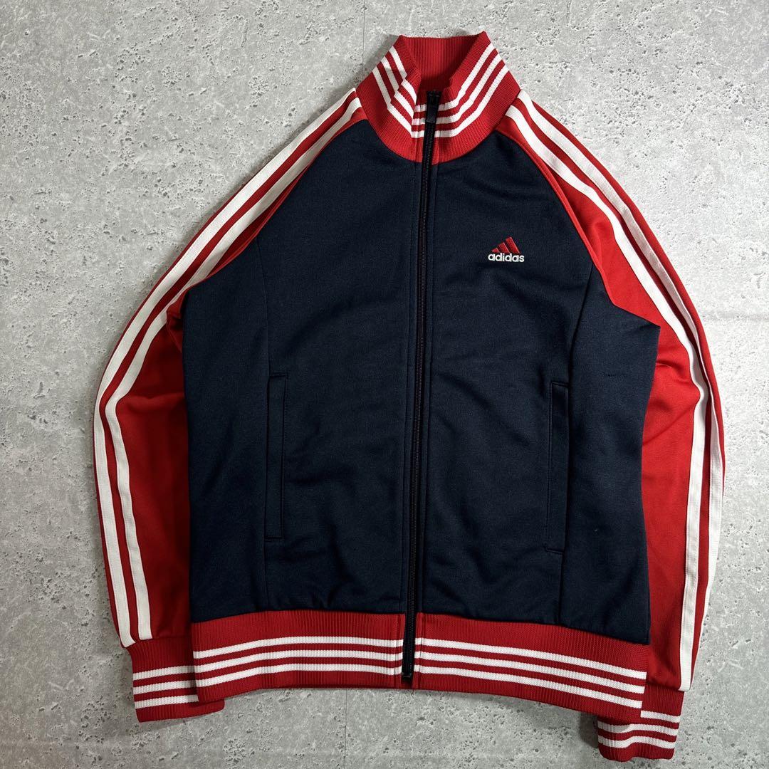 adidas 00s トラックジャケット セットアップ レッド 150 - メルカリ