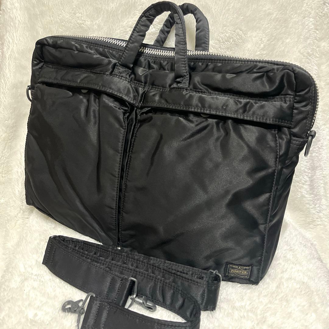 PORTER TANKER 2WAYブリーフケース ブラック ナイロン吉田カバン