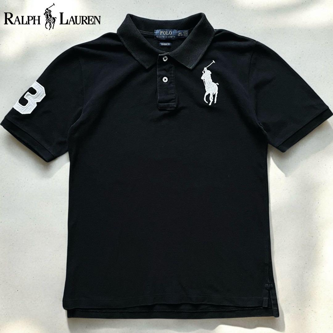 Polo Ralph Lauren ビッグポニー ポロシャツ 黒 チーフキーフ チーフキーフ】Polo Ralph Lauren ビッグポニー ポロシャツ 黒
