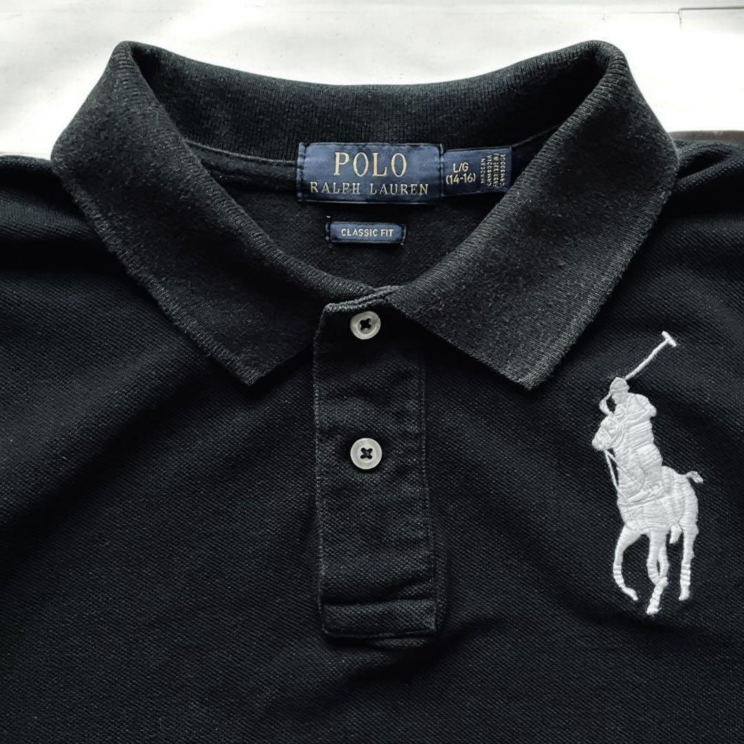 Polo Ralph Lauren ビッグポニー ポロシャツ 黒 チーフキーフ チーフキーフ】Polo Ralph Lauren ビッグポニー ポロシャツ 黒