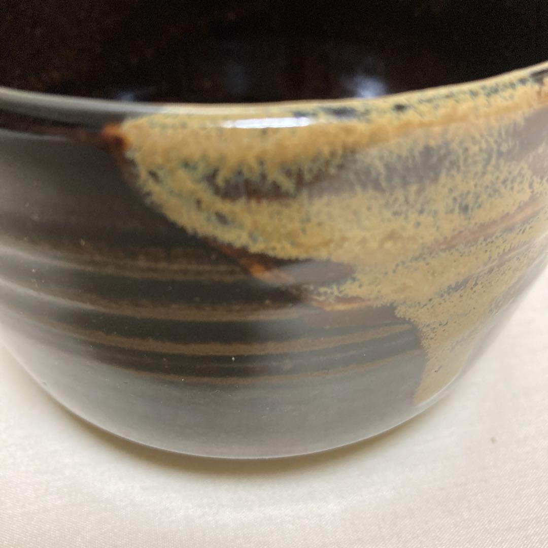 N407 茶碗 『膳所焼』『陽炎園造』『金彩色絵』『瓢箪から馬