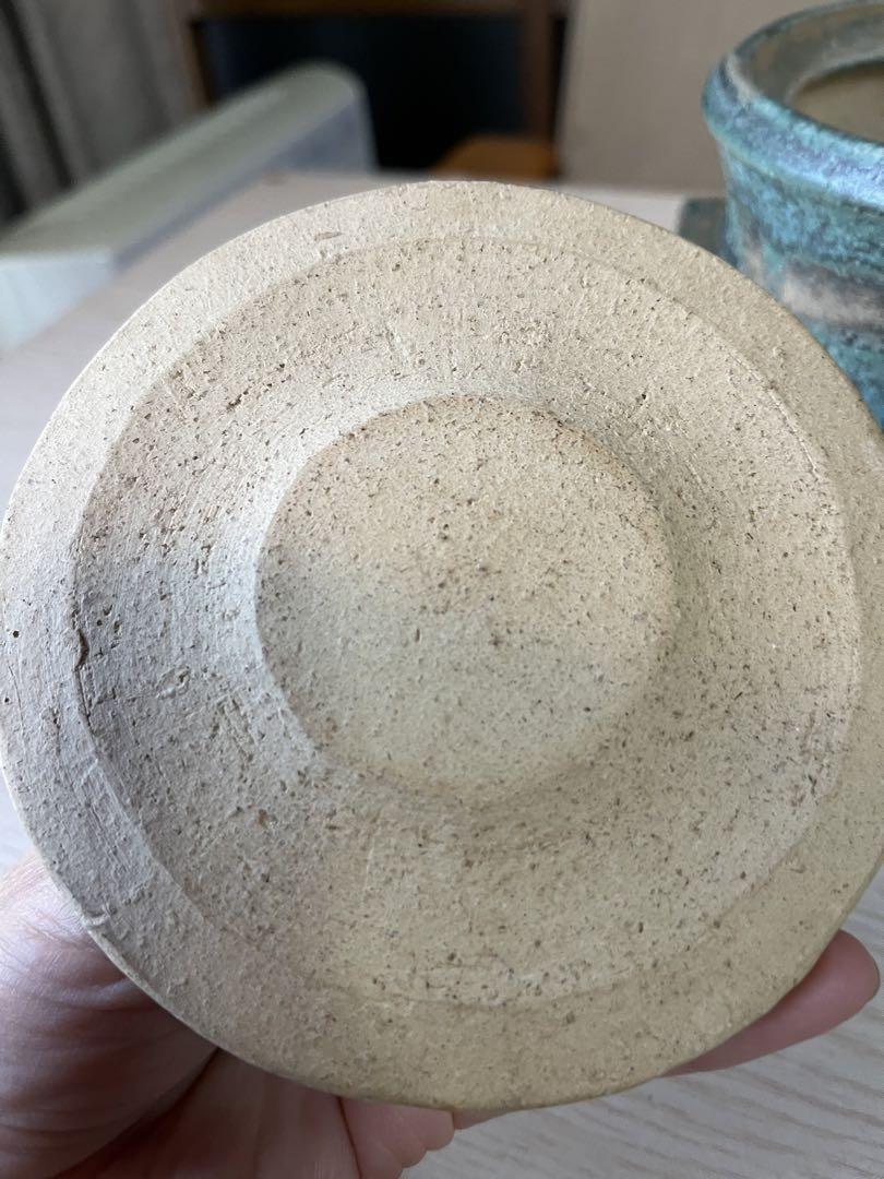 水指　茶道具　花器　アンティーク　陶芸　蓋つき