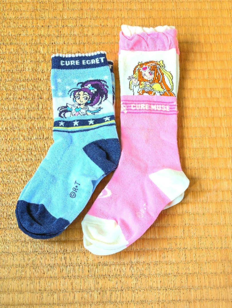 （激レア品・used品）プリキュア 靴下 ２点セット 16〜21cm