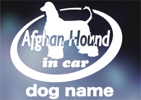 アフガンハウンド in carステッカー、犬ステッカー