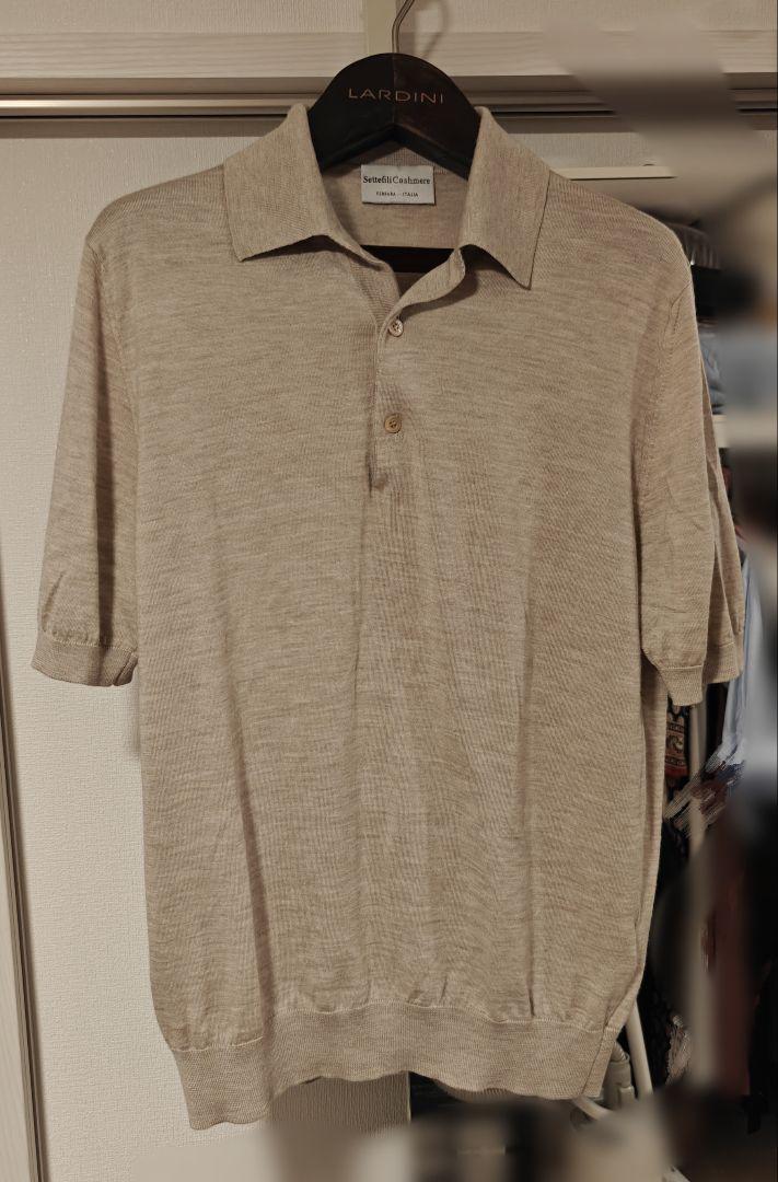 Settefili Cashmere ハイゲージ　ニットポロシャツ