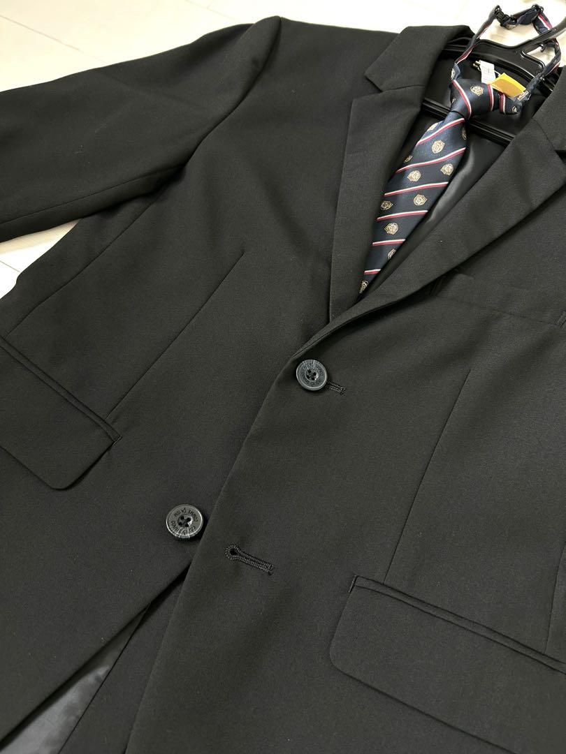 美品！【コムサ】スーツ　150cm 黒　ネクタイセット
