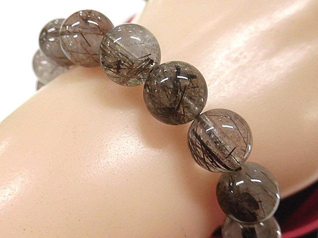 天然石 銅針ルチルクォーツブレスレット 内周18.8cm　　240101465
