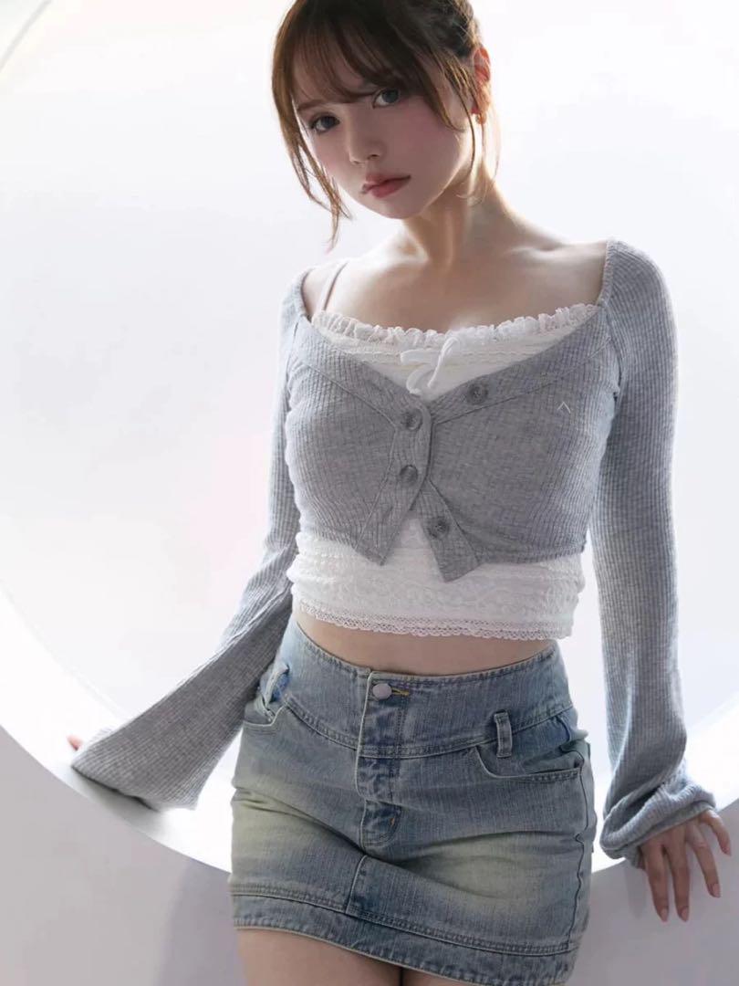 andmary Jenny denim mini skirt Sサイズ