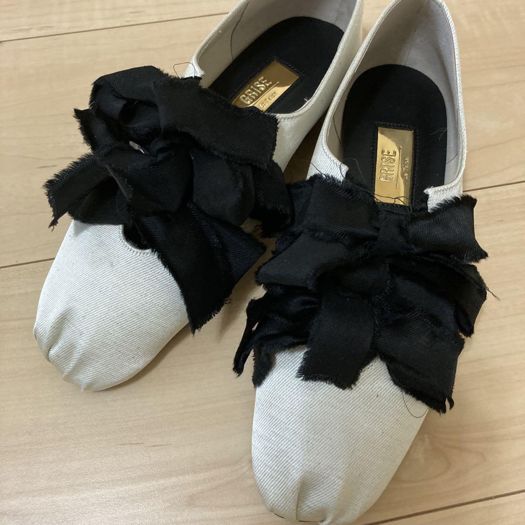 LE TALON GRISEサテンリボンバレリーナ