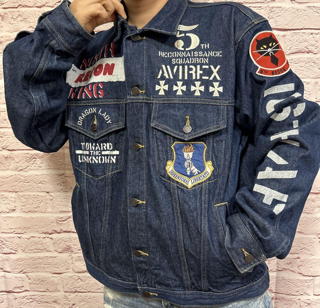 【☆幻の一着☆】極美品 AVIREX Gジャン デニムジャケット XXL 希少