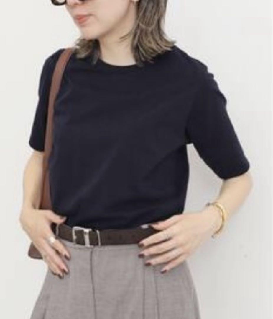 アパルトモンドゥーズィエムクラス 綿100% ネイビー　Tシャツ