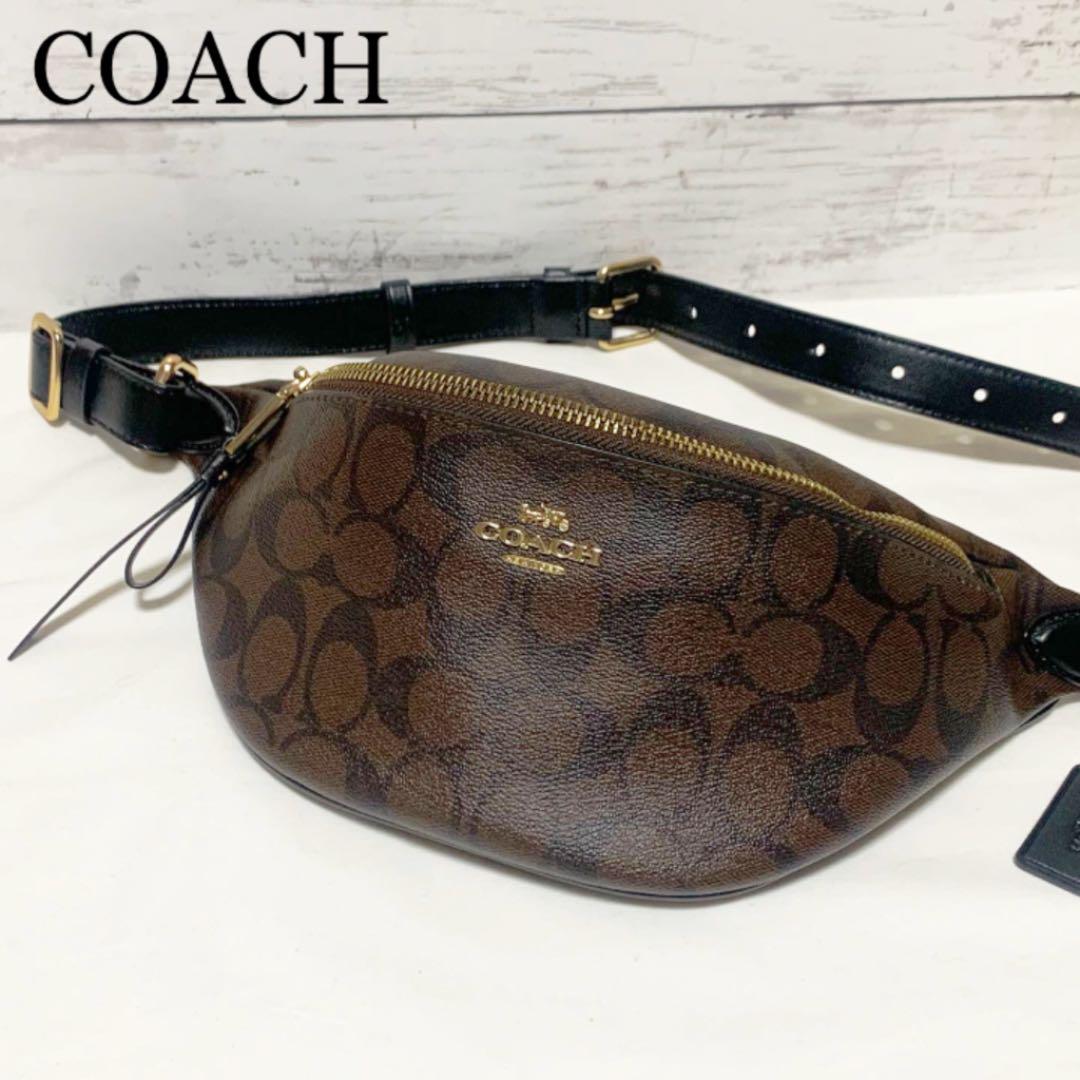 COACH シグネチャー ボディーバッグ ブラウン