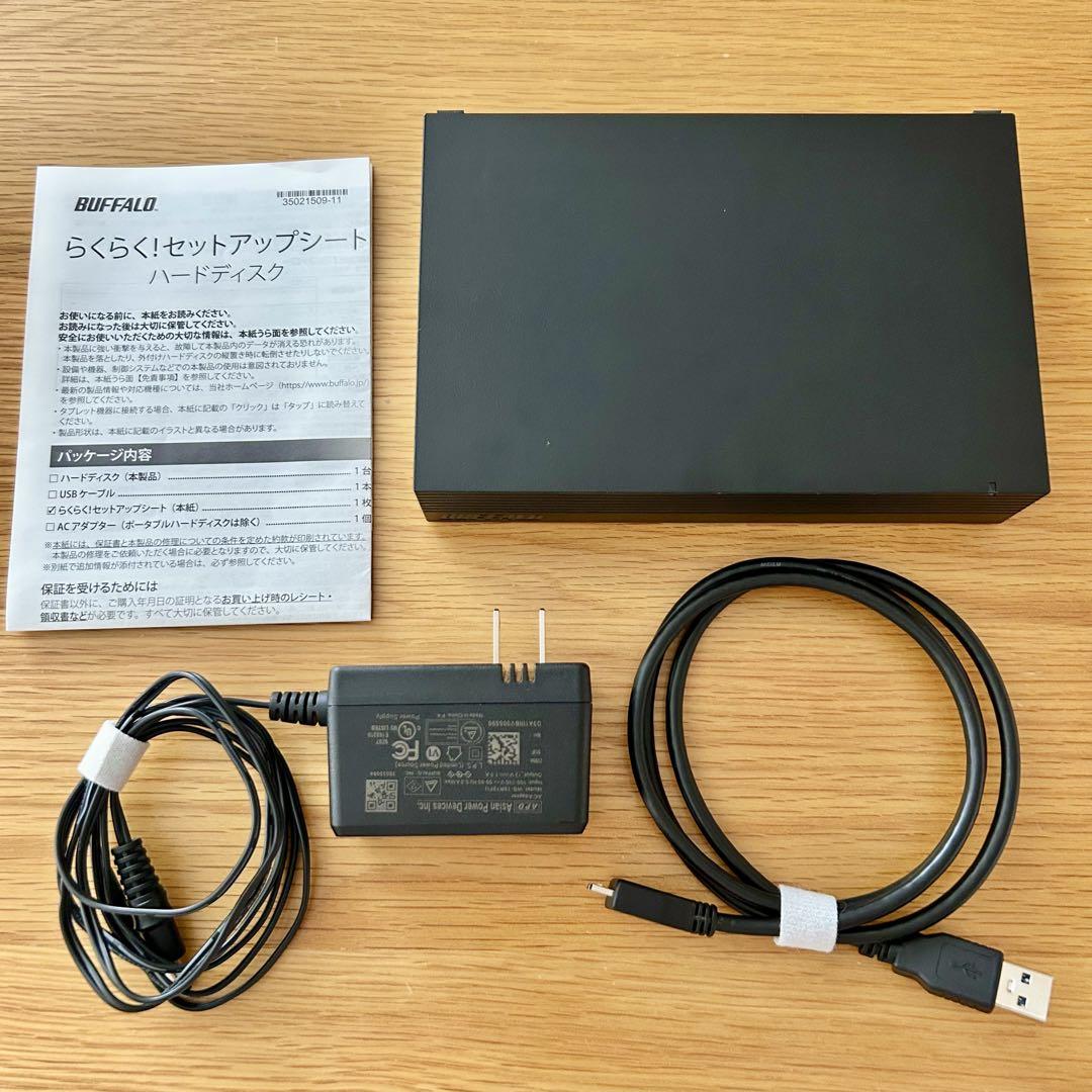バッファロー 外付けハードディスク 4TB HD-AD4U3 - メルカリ