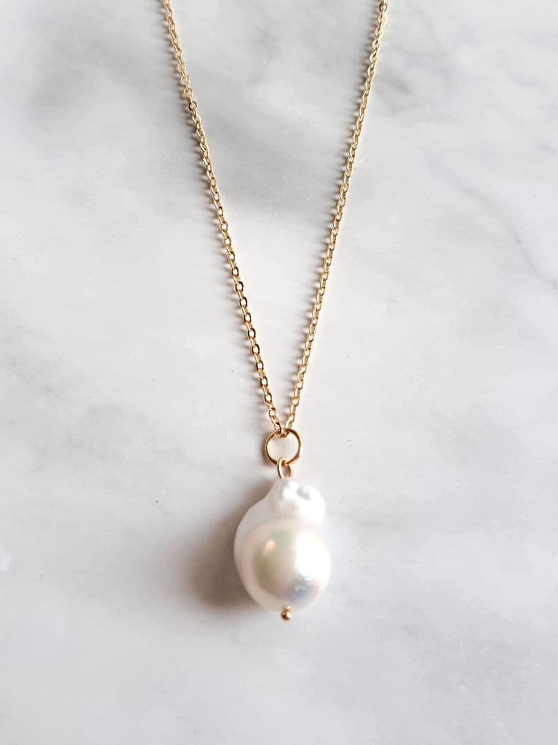 バロック淡水パールペンダント ゴールド 式典 祝 卒業 入学 入社 11