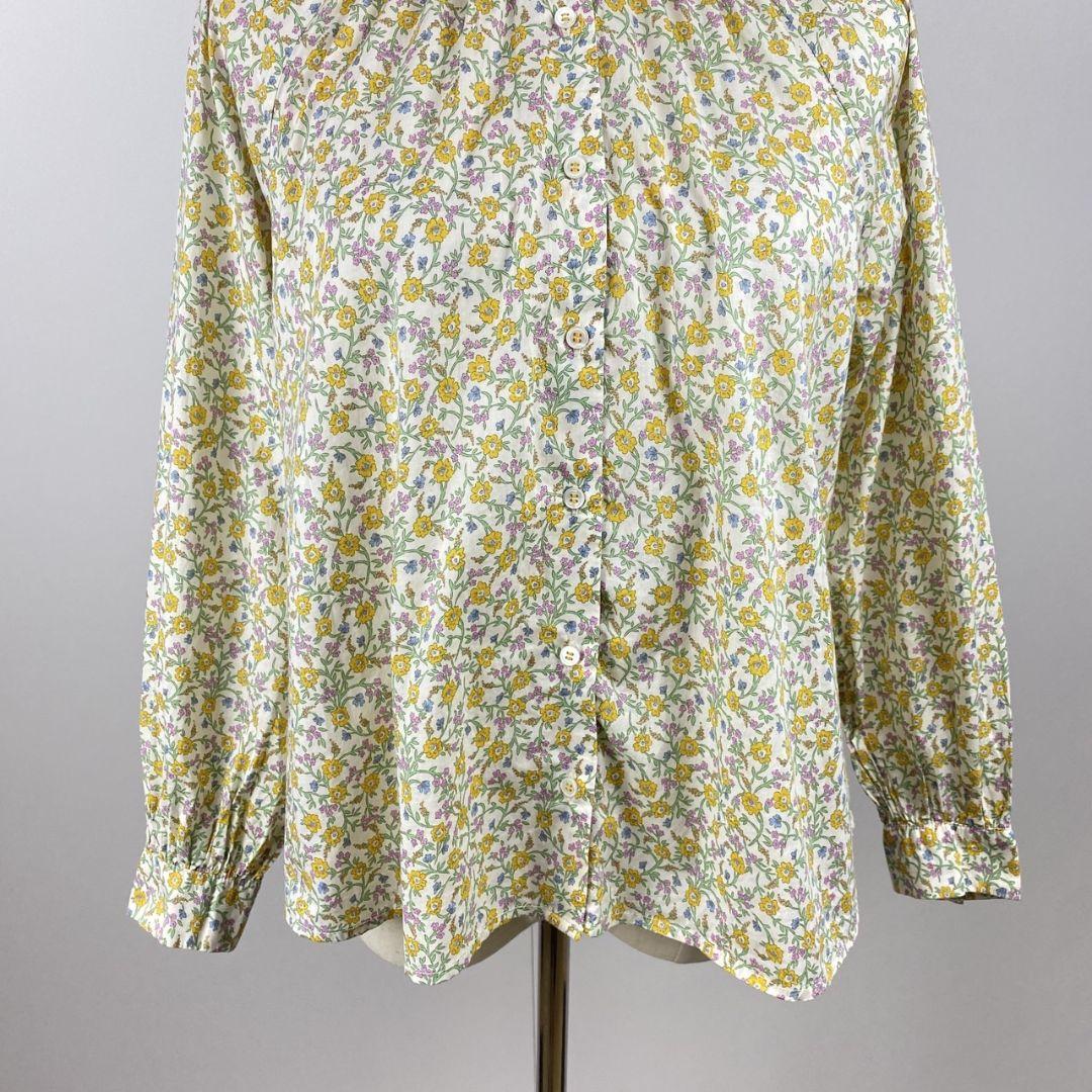 美品 NIMES ニーム 花柄ブラウス シャツ リバティタナローン
