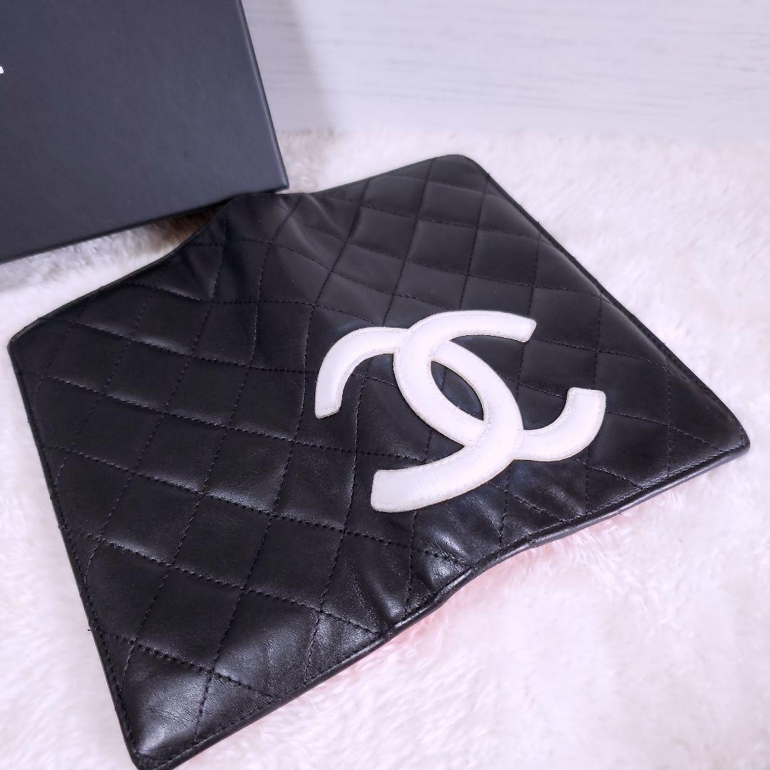 CHANEL✨ シャネル 二つ折り 財布 カンボンライン ココマーク ピンク 黒
