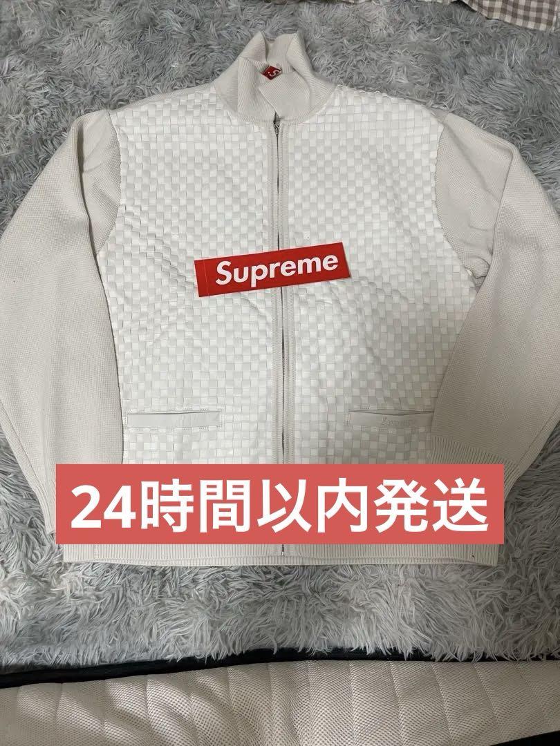 Supreme ホワイト チェック柄ジャケット - メルカリ