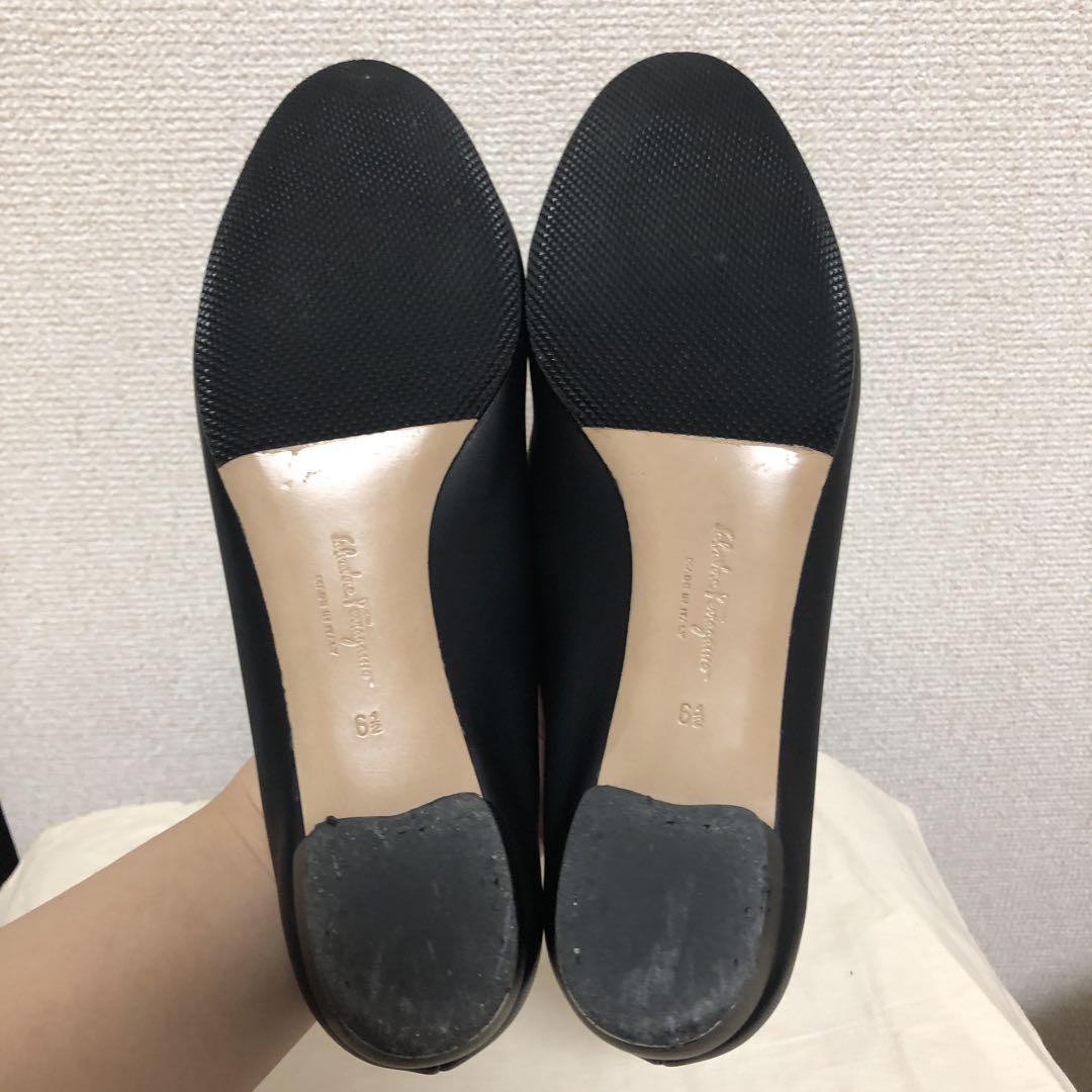 フェラガモ パンプス スカラップ 61/2D ヴァラ