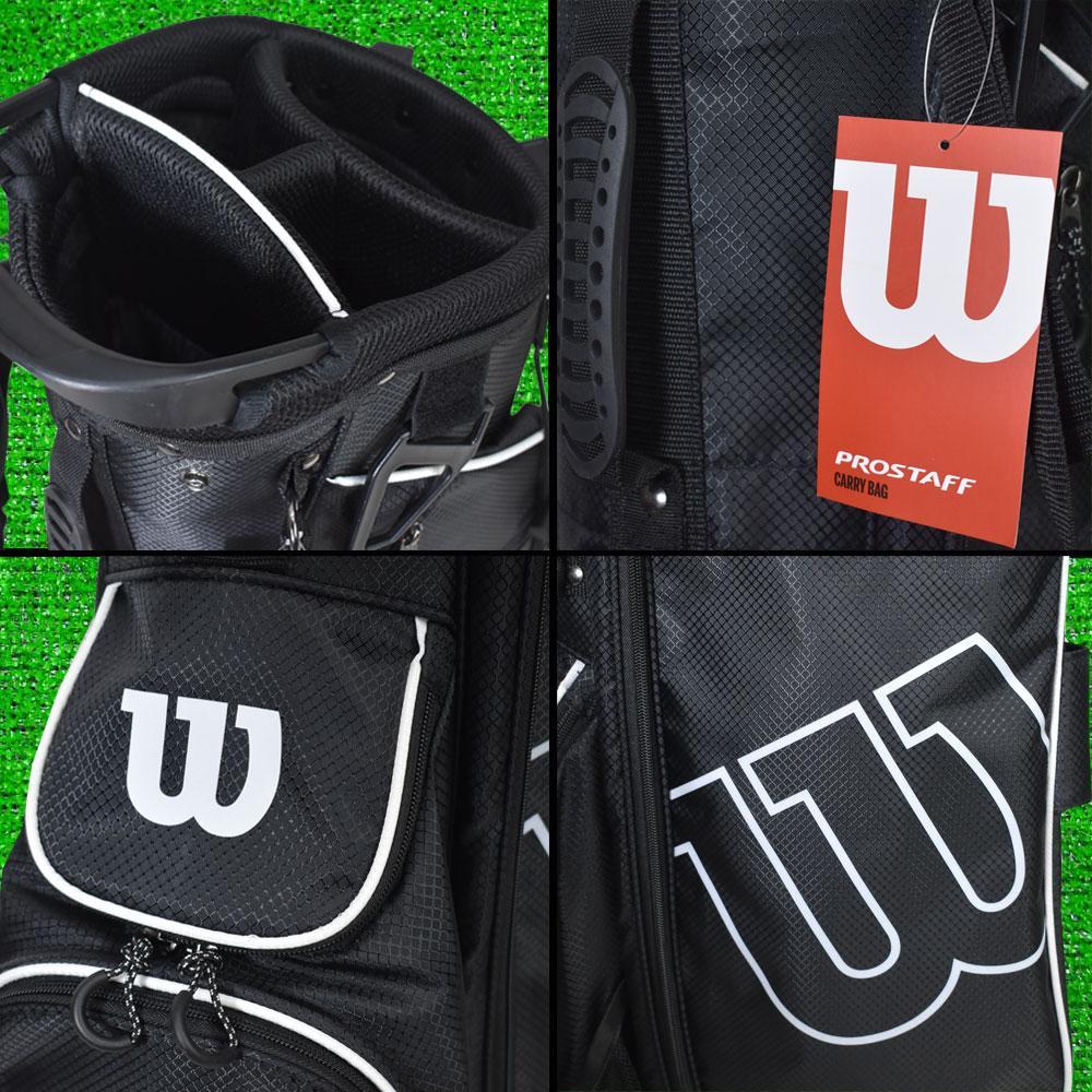 Wilson ウイルソン スタンド式 軽量キャディバッグ９型【ブラック】新品！