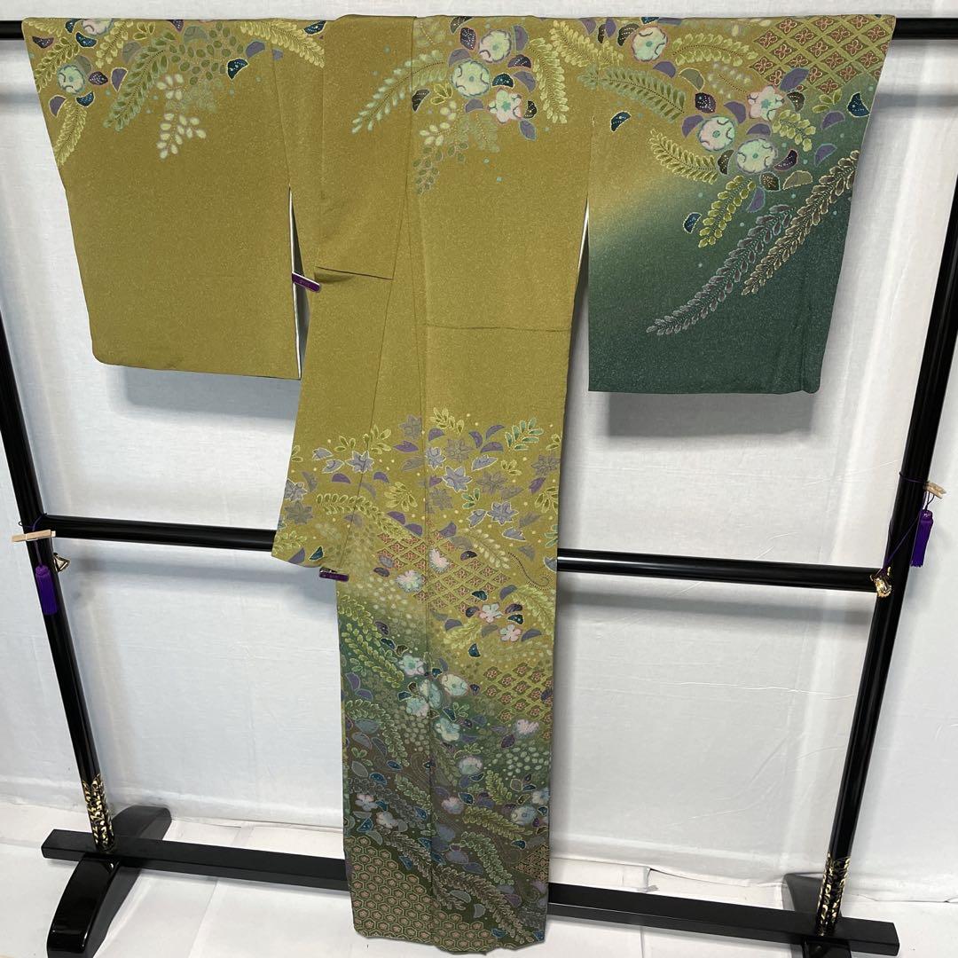 専用　D26  訪問着　辻ヶ花　絞り　正絹　着物　袷　極美品