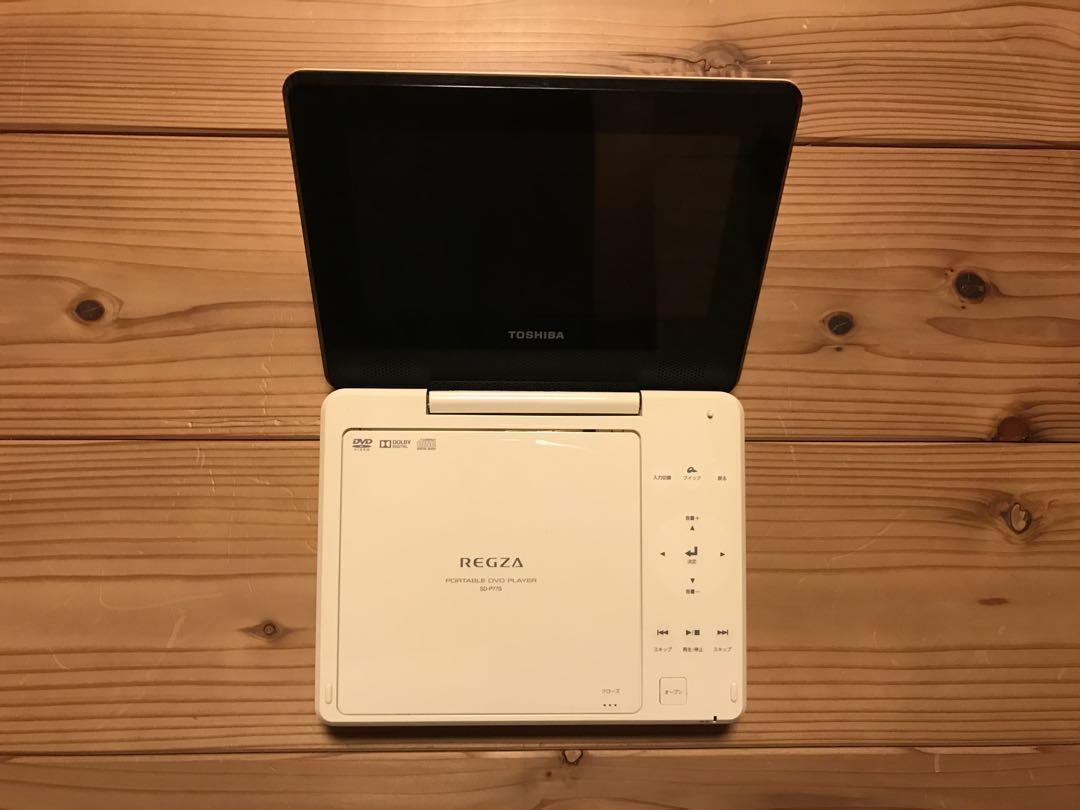 ジャンク品】東芝【レグザ】ポータブルDVDプレイヤー SD-P77SW