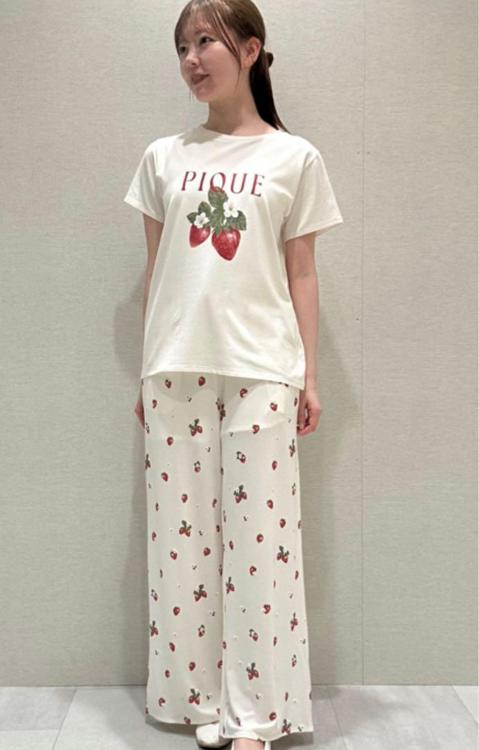 ジェラートピケ　いちごワンポイントTシャツ&ロングパンツ 楽天市場】ジェラートピケ gelato pique いちごワンポイントT
