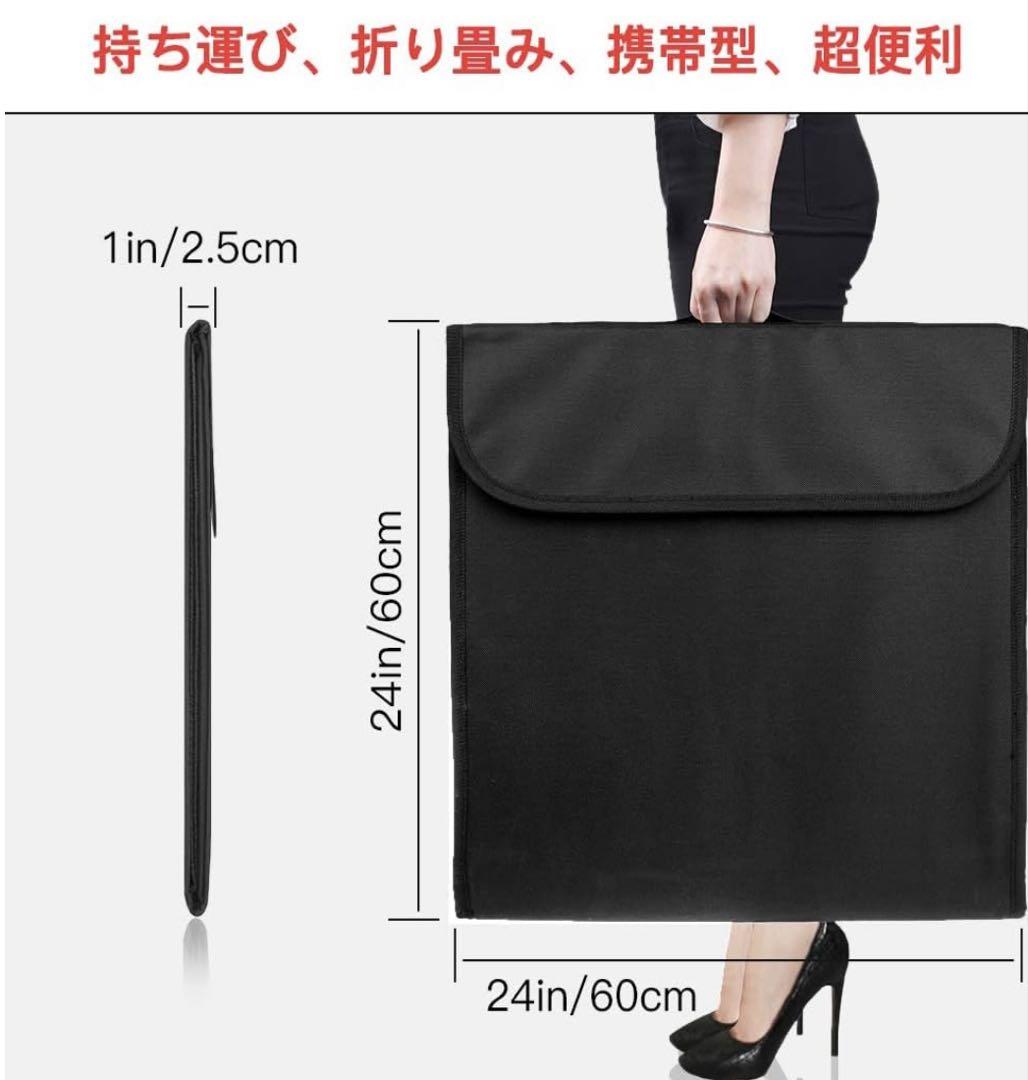 60cm大型 撮影ボックス 6*背景布 調光器付き 折り畳み式 携帯型