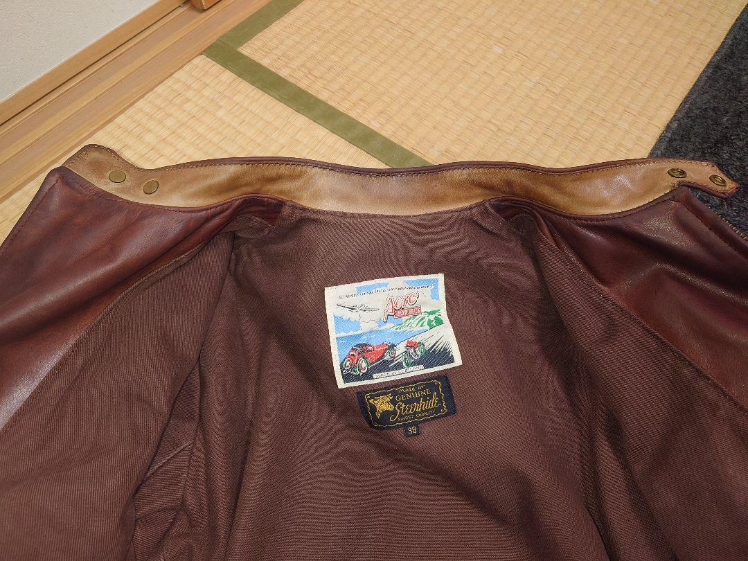 エアロレザー　シングルライダース　38インチ