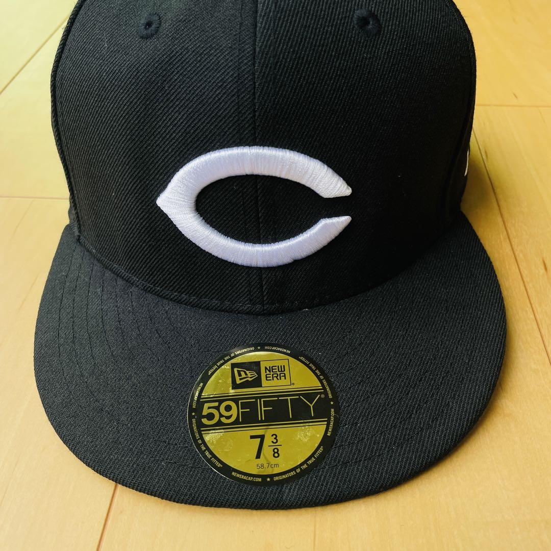 【New Era 】59FIFTY キャップ ブラック 7 3/8 豹柄 カープ