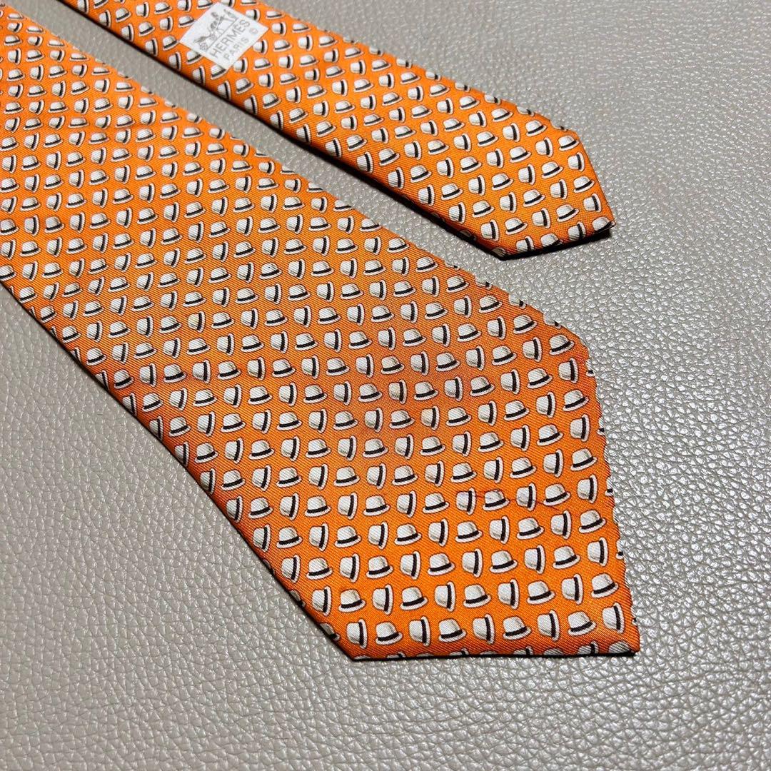 HERMES エルメス ネクタイ　H柄　ストライプ ハイブランド　高級ネクタイ