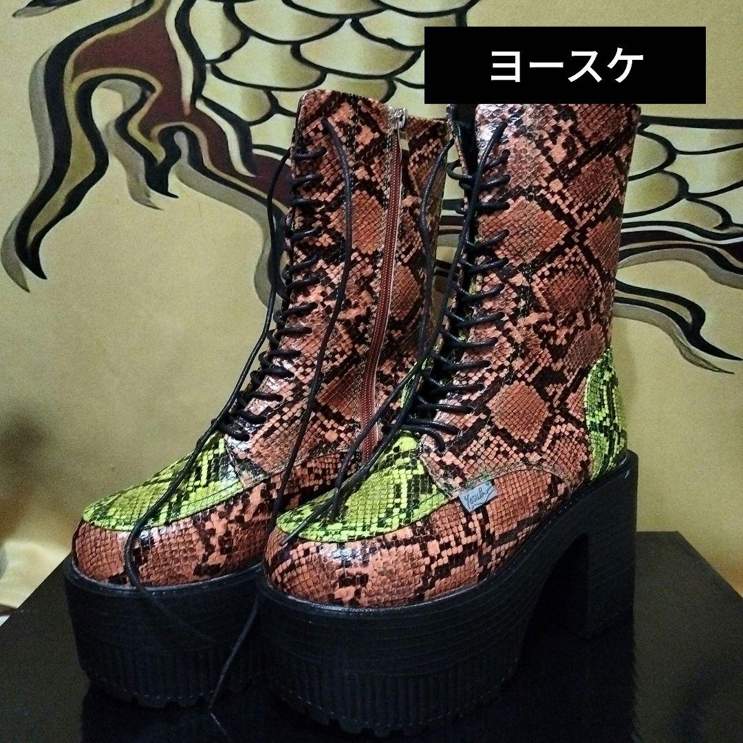 新品　厚底レースアップブーツ　ヨースケ