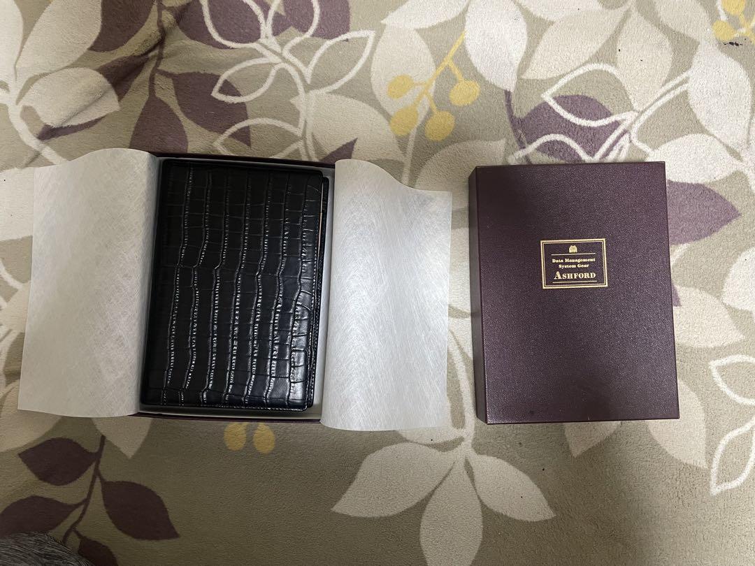 ASHFORD ブラックレザー バイブル システム手帳 ASHFORD ブラックレザー バイブル システム手帳