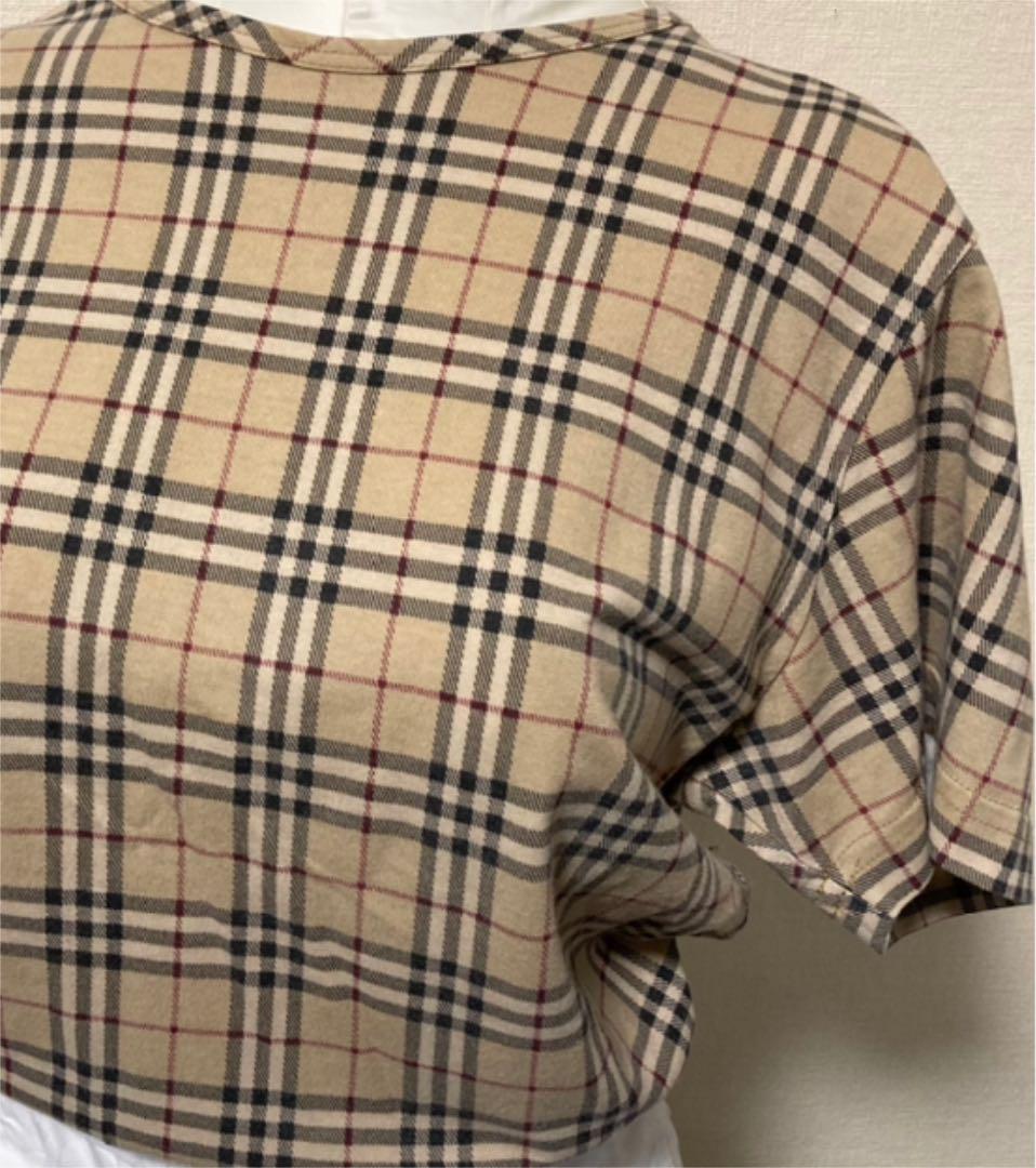 レア レア Tシャツメンズ バーバリー Tシャツ トップス ノバチェック 【最高級】の レア レア Tシャツメンズ バーバリー Tシャツ トップス ノバチェック 【最高級】の