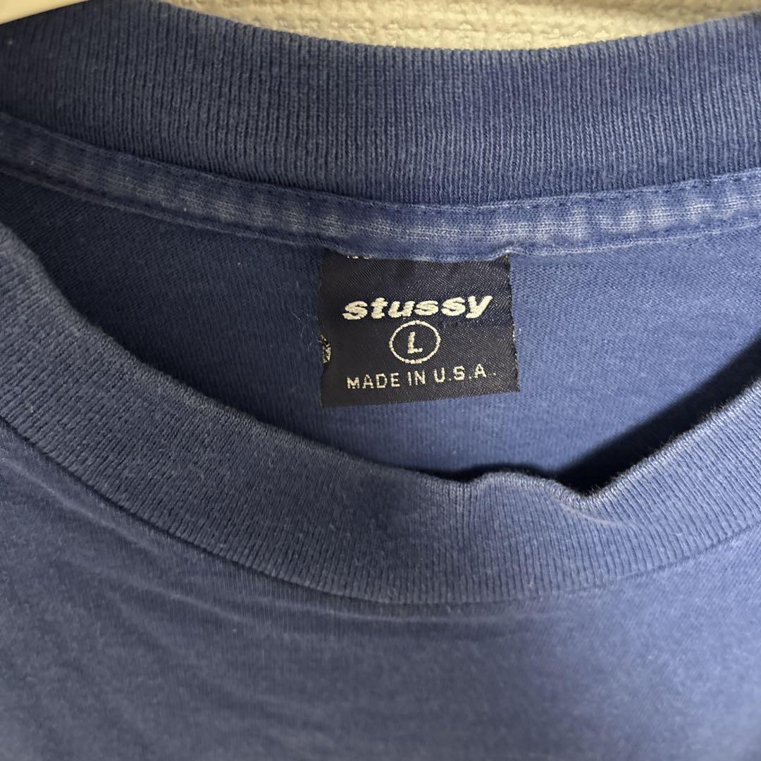 入手困難】STUSSY ステューシー Tシャツ Lサイズ 紺タグ 90s USA