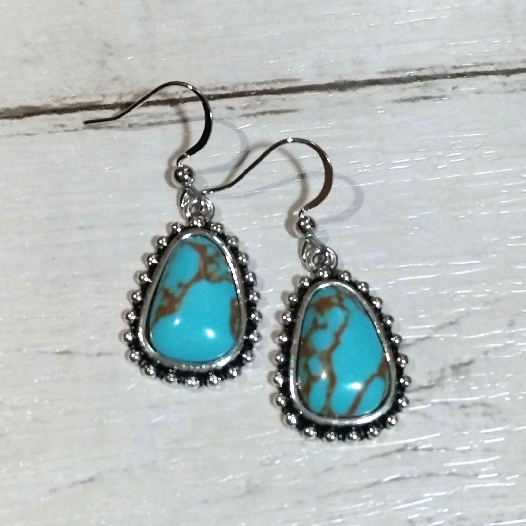 インディアンジュエリー ターコイズピアス silver925 turquoiseΩ