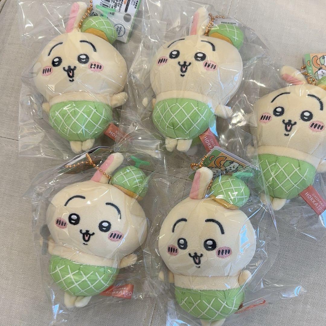 新品5個☆ちいかわ うさぎ 北海道限定 メロン ご当地マスコット