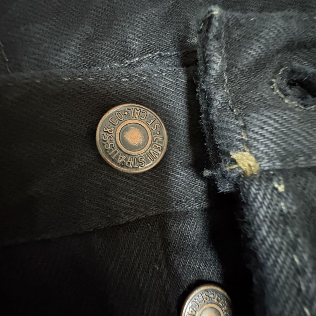 Levi's 501 ブラック ブラック染め アメリカ製 ボタン裏刻印552