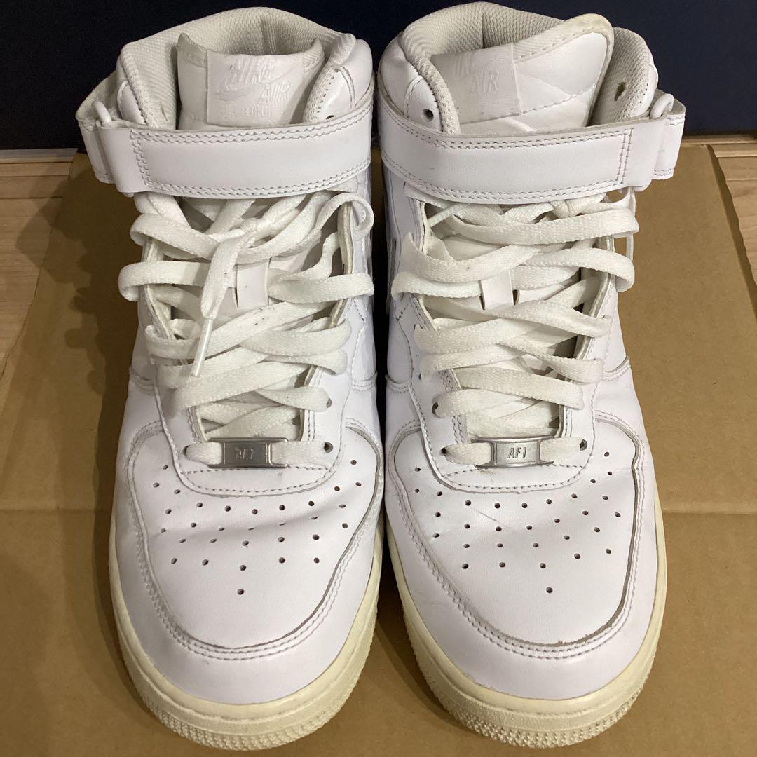NIKE Air Force 1 ハイカットスニーカー ホワイト MID - メルカリ