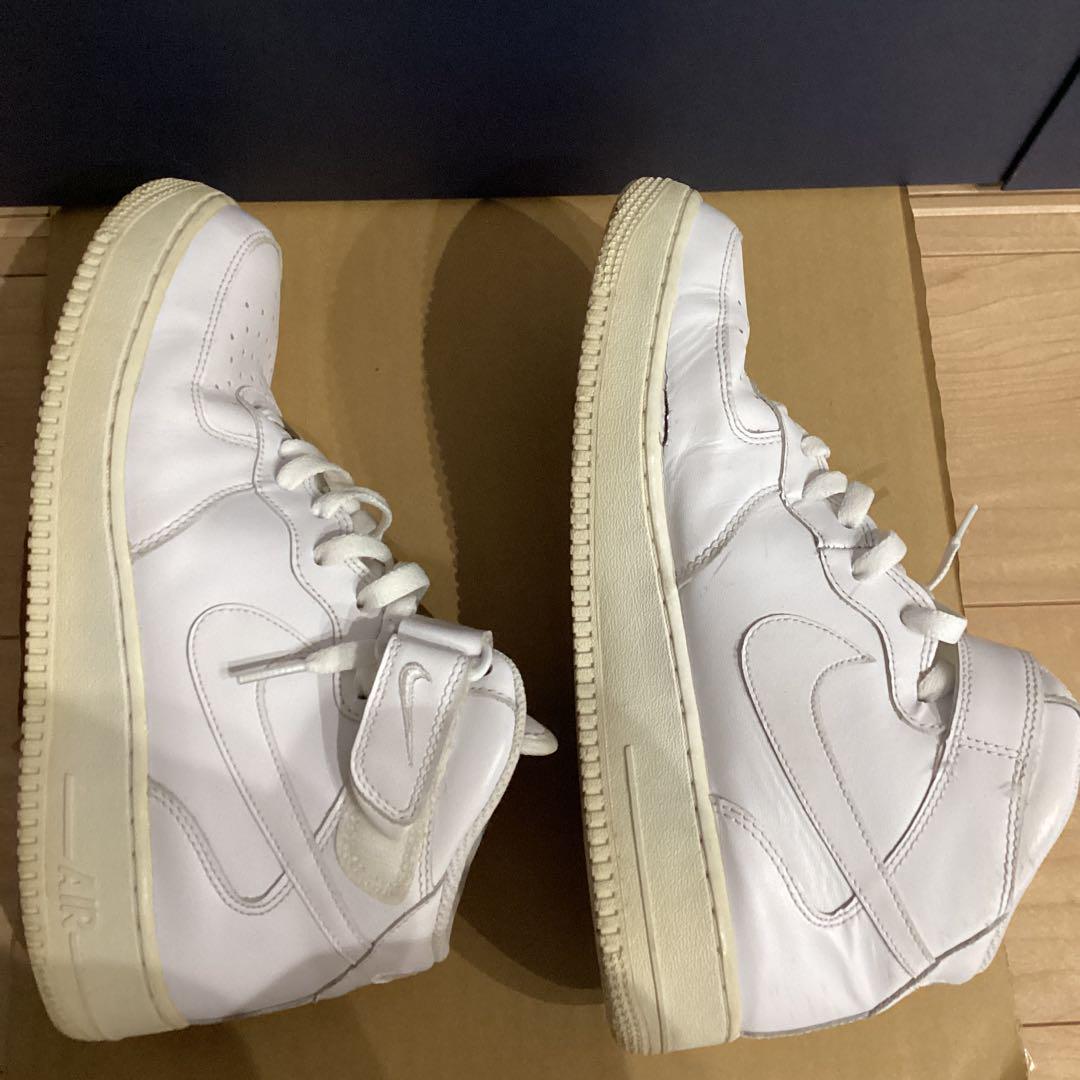 NIKE Air Force 1 ハイカットスニーカー ホワイト MID - メルカリ