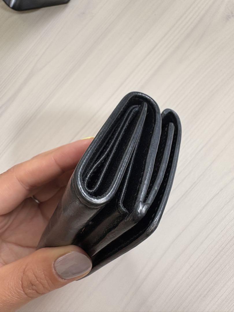 バレンシアガ BALENCIAGA ブラックレザー 三つ折り財布