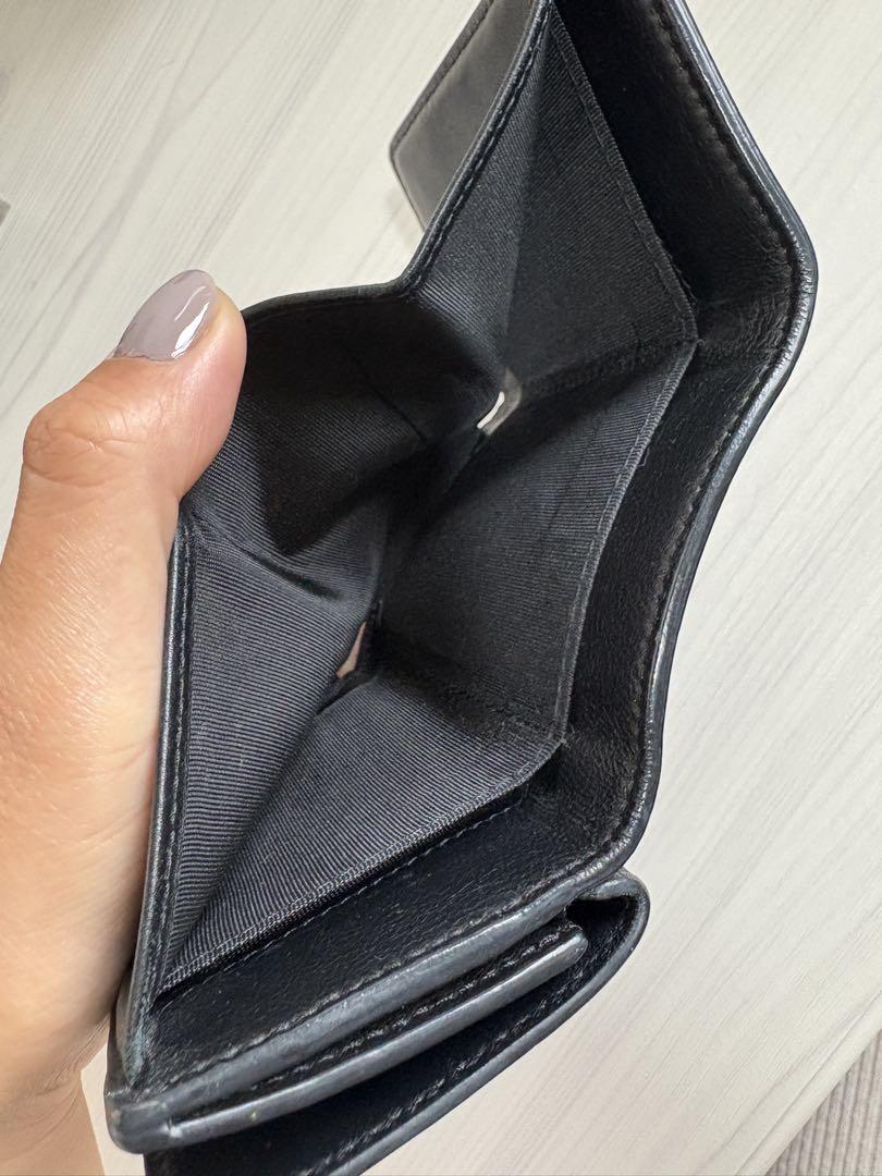 バレンシアガ BALENCIAGA ブラックレザー 三つ折り財布