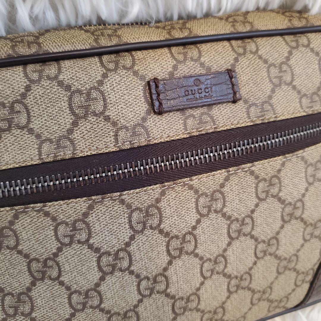 ⭐極美品⭐GUCCI　gg　シェリーライン　セカンドバッグ　pvc×レザー